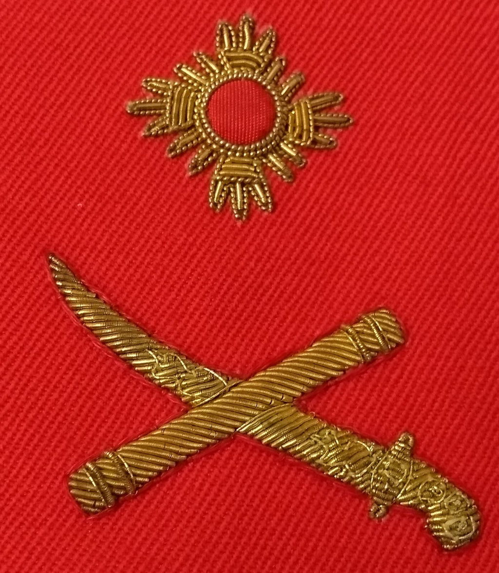 Botswana Defence Force BDF Major General Rank Shoulder Slides Gold Raised Insignia Epaulettes 1 Pair
