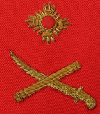 Botswana Defence Force BDF Major General Rank Shoulder Slides Gold Raised Insignia Epaulettes 1 Pair