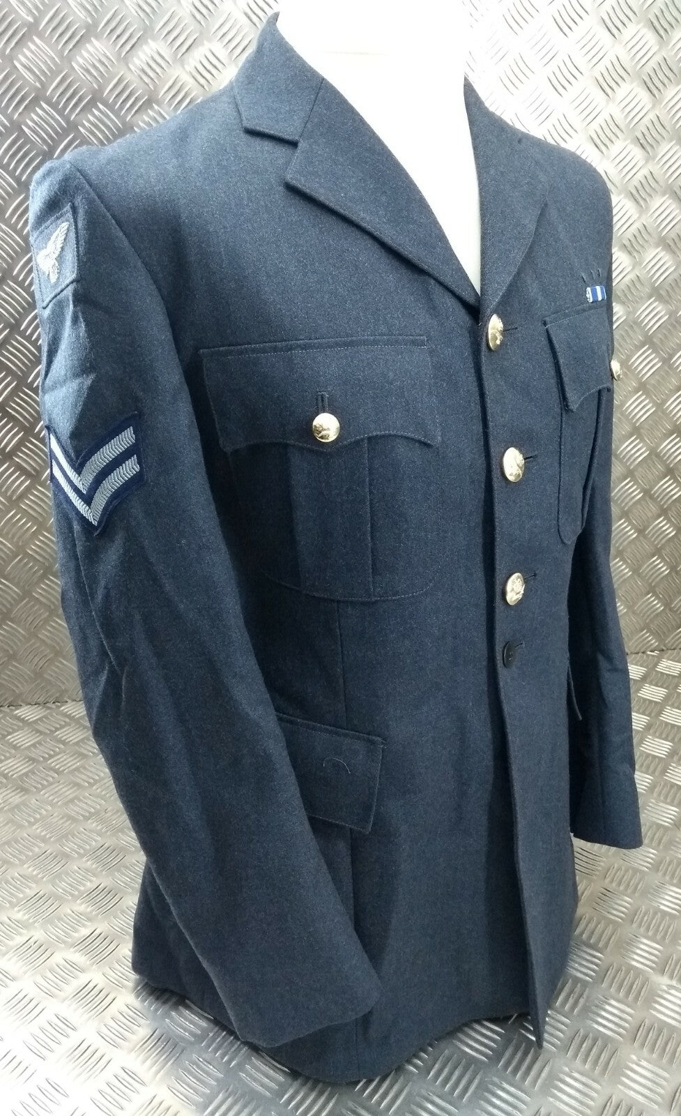 RAF Royal Air Force No1 Dress Jacket Tunic Blue Grey Full Buttons No Belt Mans 108cm Long