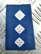 British Army Officers Rank Slide Dark Blue with Blue Edge Captain or Major Genuine - NEW