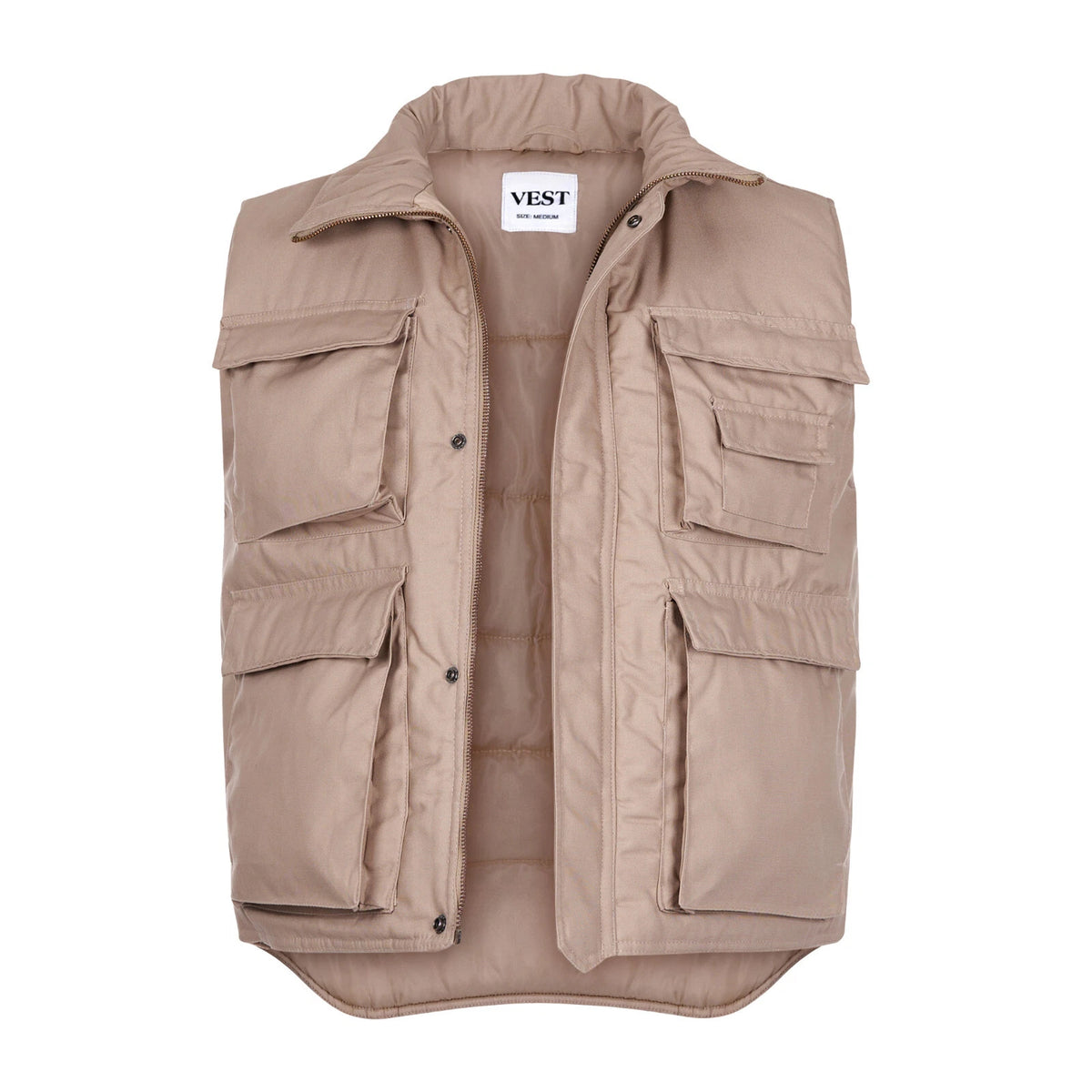 Bodywarmer Padded Gilet Action Vest Multi Pocket Assorted Colours