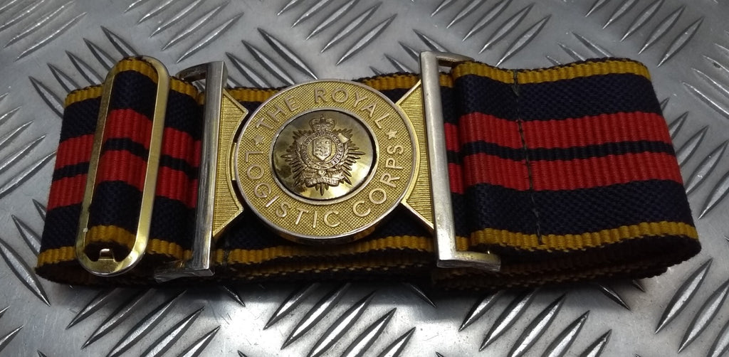 RLC Royal Logistic Corps Stable Belt 62mm Genuine Issue with Insignia Locket Buckle Fits Max 35"