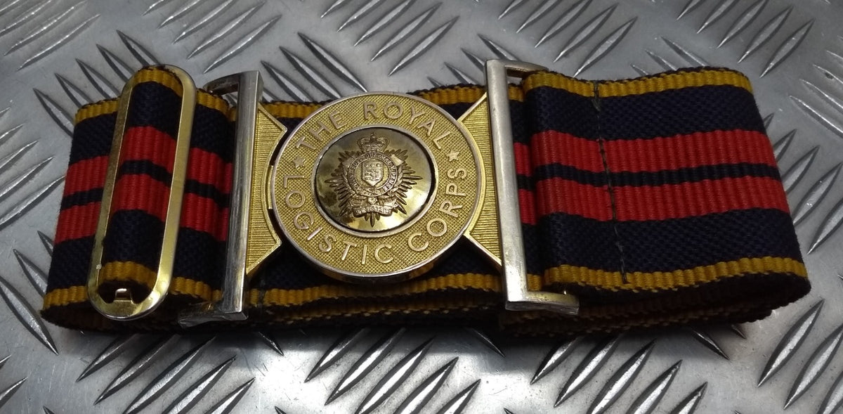 RLC Royal Logistic Corps Stable Belt 62mm Genuine Issue with Insignia Locket Buckle Fits Max 35"