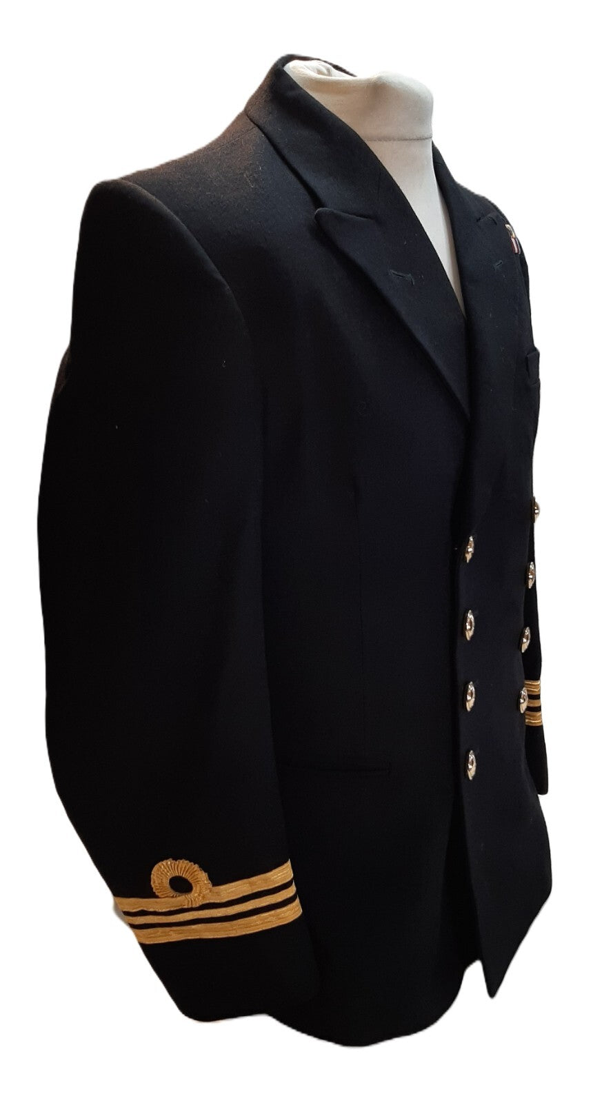 Royal Navy No1C Dress Jacket Lieutenant Commander Cuff Curls Diagonal Serge British Naval 96cm Regular