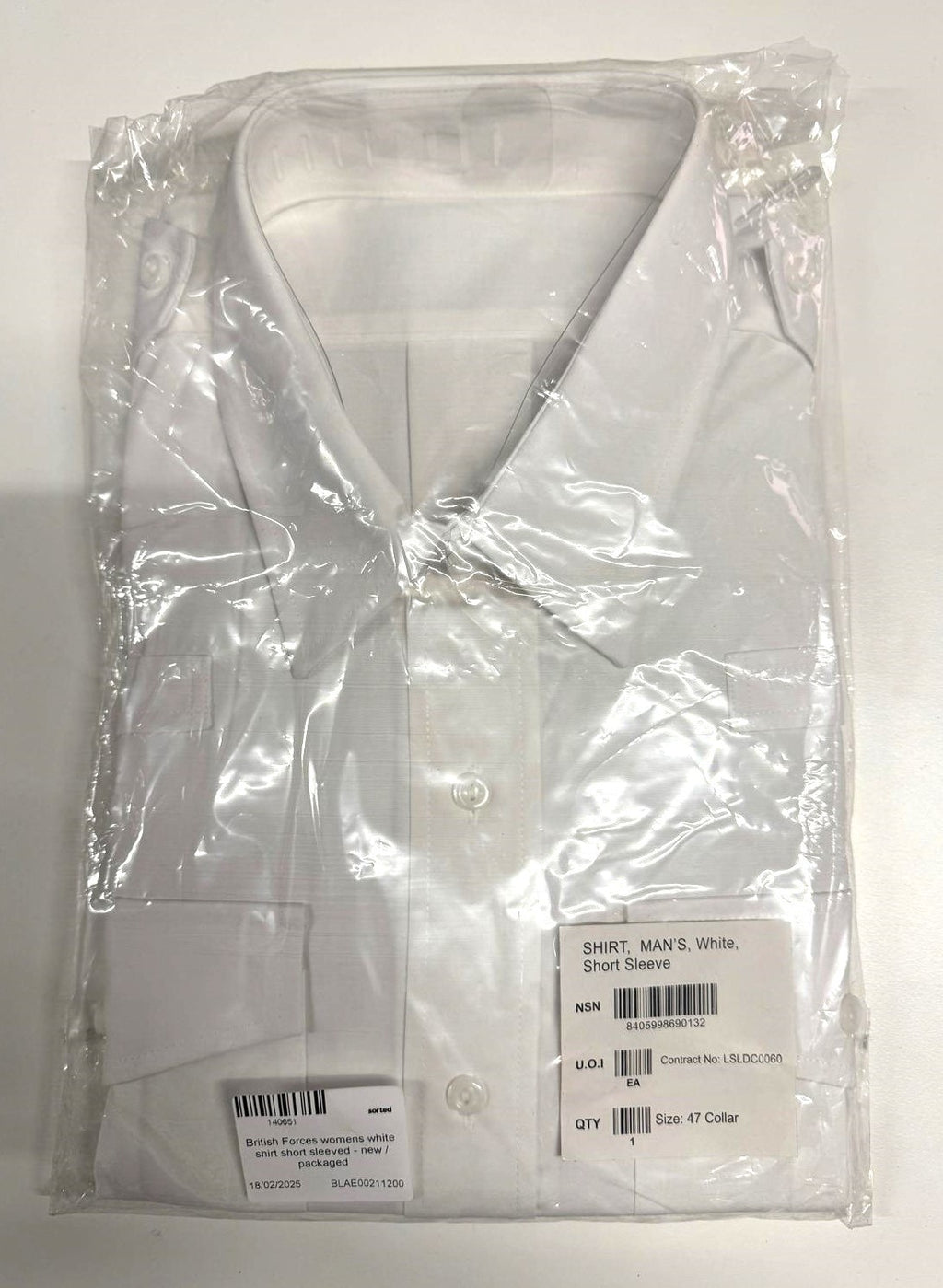 British Issue White Uniform Shirt Radio Loops Mens & Womens Long or Short Sleeve Genuine MoD - Assorted Sizes