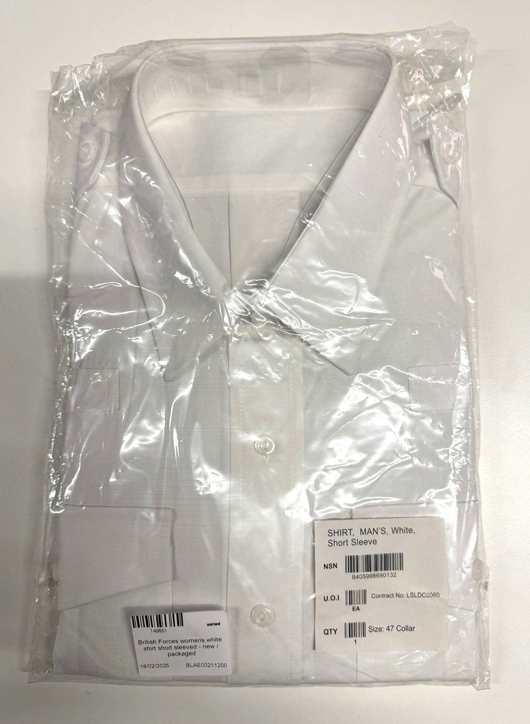 British Issue White Uniform Shirt Radio Loops Mens & Womens Long or Short Sleeve Genuine MoD - Assorted Sizes