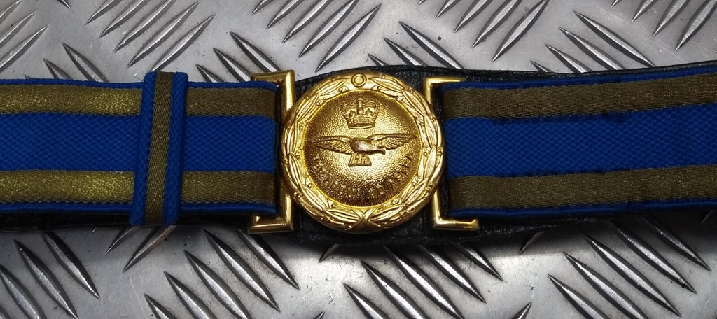 RAF Royal Air Force Officers Ceremonial Belt Per Ardua Ad Astra Buckle No Slings 30"-34"