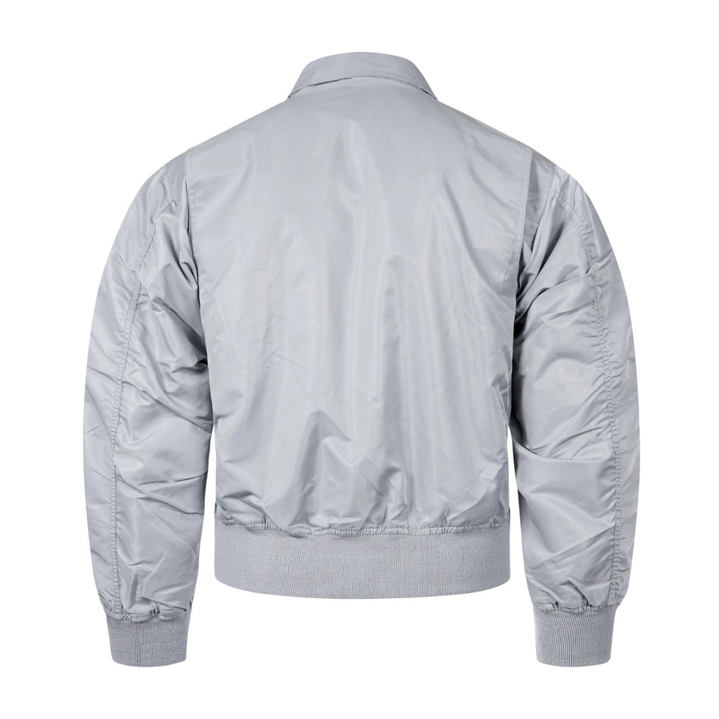Pilot Jacket MA2 US Military Style CWU Bomber Type Silver Grey