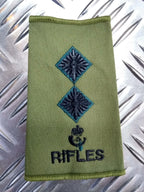 Green OD Rifles Rank Slide Various Ranks Genuine British Army Issue