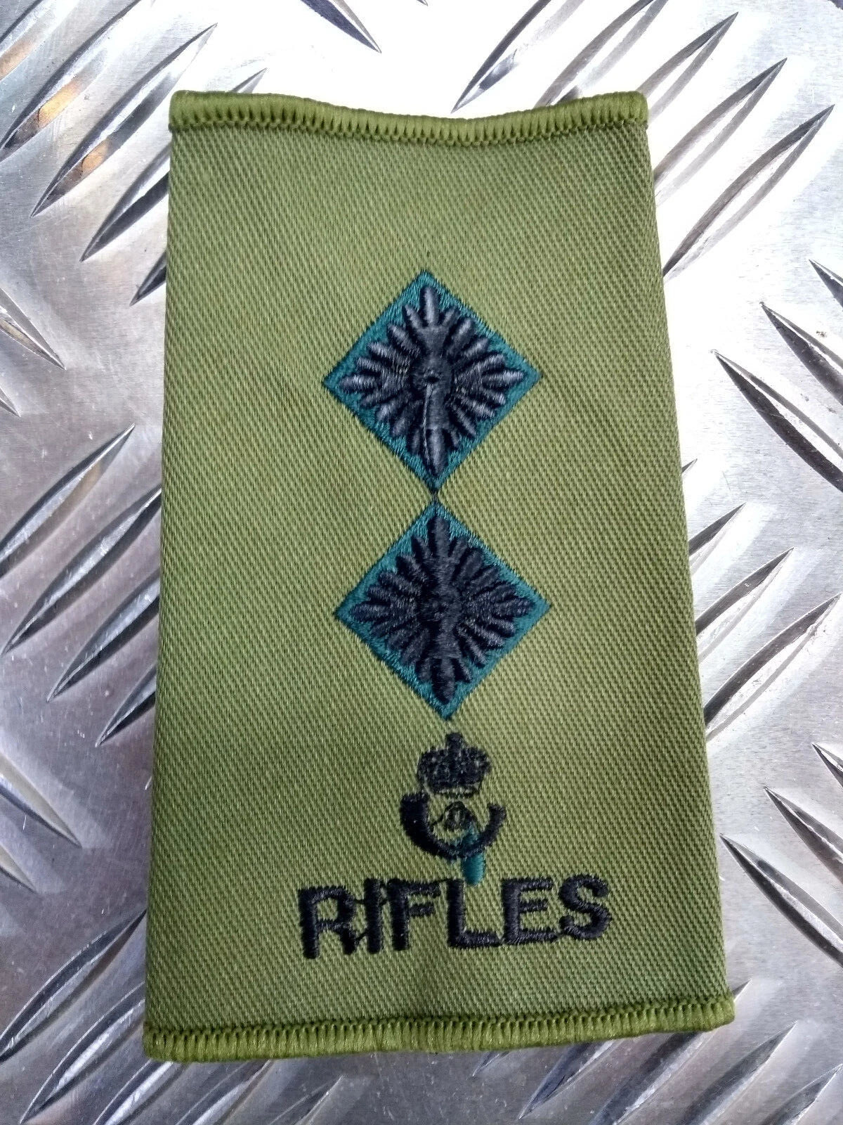 Green OD Rifles Rank Slide Various Ranks Genuine British Army Issue