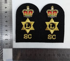 Royal Navy Logistics (L) Supply Chain (SC) Embroidered Qualification Patches