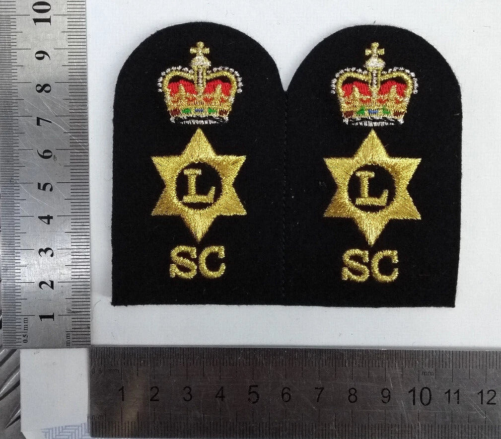 Royal Navy Logistics (L) Supply Chain (SC) Embroidered Qualification Patches