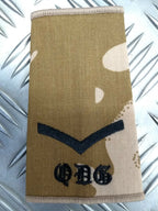 Desert Camo Queen's Dragoon Guards QDG Rank Slides Genuine British Army