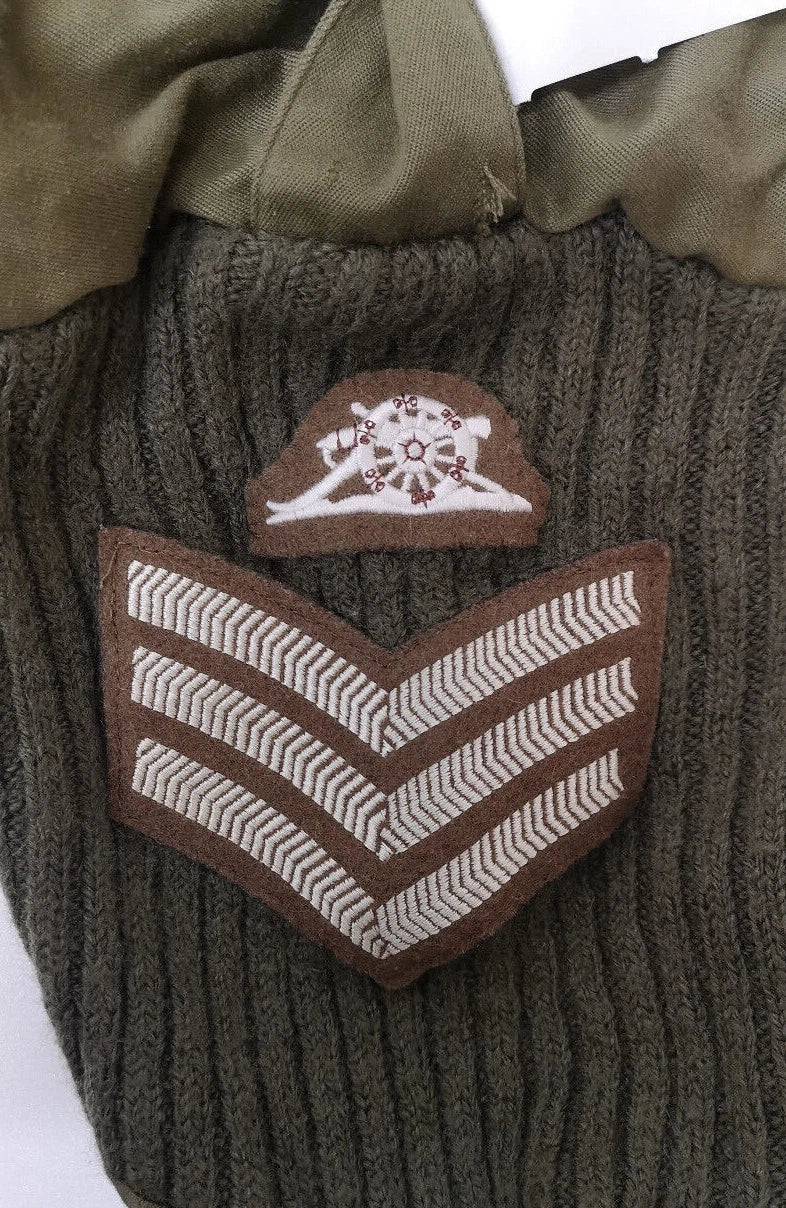 Green Crew Neck Pullover Commando Jumper with Sewn Badges British Army Issued
