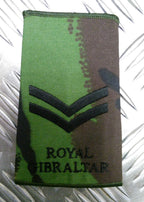 Genuine British Army Royal Gibraltar Regiment Rank Slide Various Colours Ranks