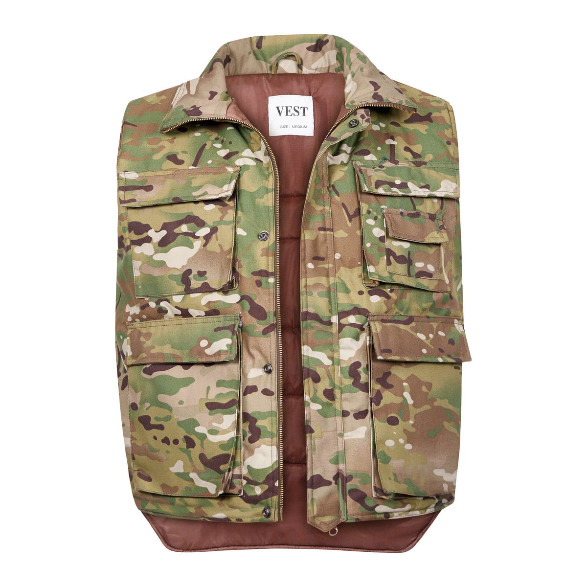 Bodywarmer Padded Gilet Action Vest Multi Pocket Assorted Colours