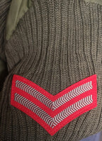 Green Crew Neck Pullover Commando Jumper with Sewn Badges British Army Issued