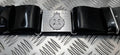 The Rifles British Army Ceremonial Parade Belt Black PVC with Insignia Plate Buckle Max 33"
