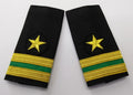 Naval Officers Style Shoulder Slides Boards Gold Lace on Navy Hook & Loop British Made 1 Pair