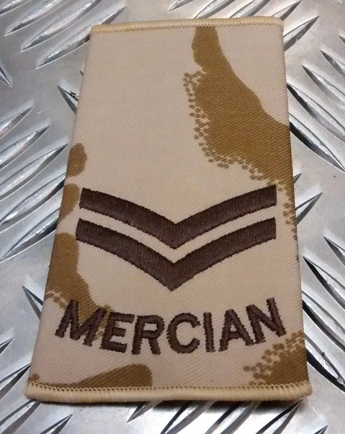 Genuine British Army Desert Camo Mercian Rank Slide Various Ranks