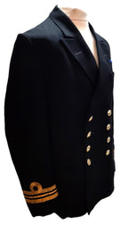 Royal Navy No1 Officers Dress Jacket Lieutenant Commander Rank Curls & Medal Bar British Naval 42in Chest