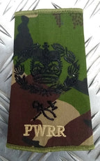 Genuine British Army PWRR Princess of Wales' Royal Regiment Rank Slide Assorted