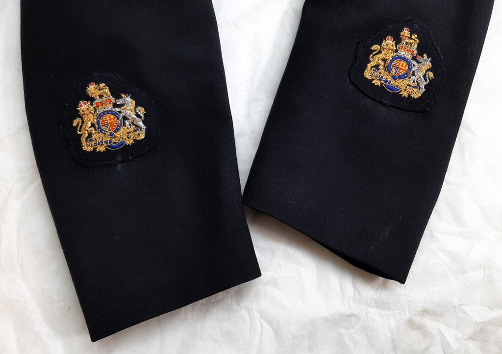 Royal Navy No1B Dress Jacket Warrant Officer Class 1 Badged Fully Buttoned British Naval Mans 112cm Long