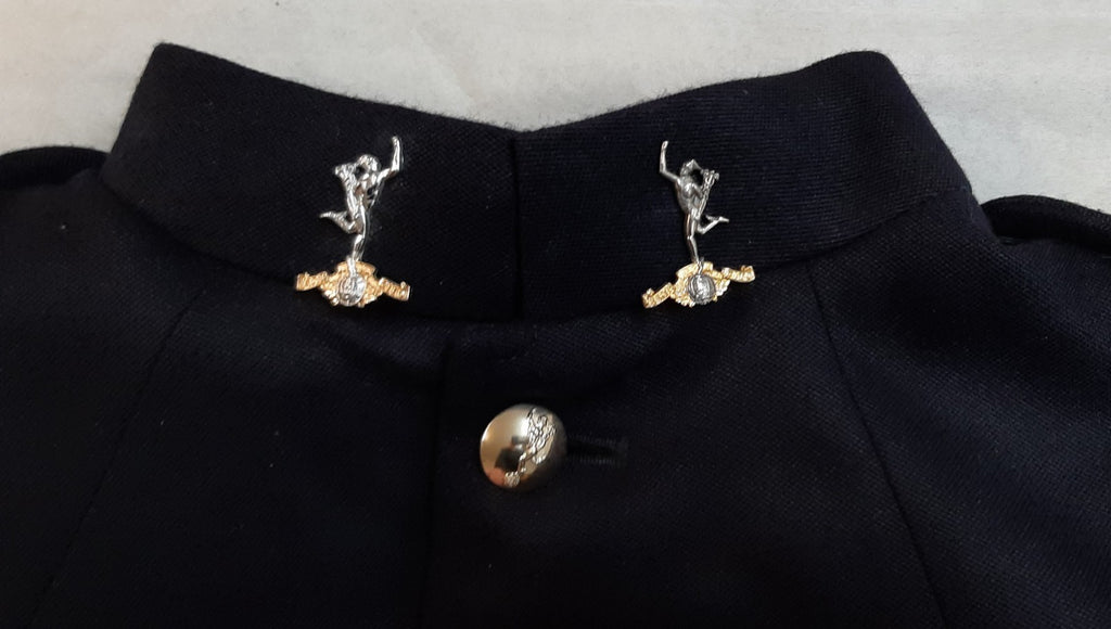 British Army Royal Signals No1 Dress Jacket Blues Staff Sergeant Chevrons & Collar Badges 182/112cm