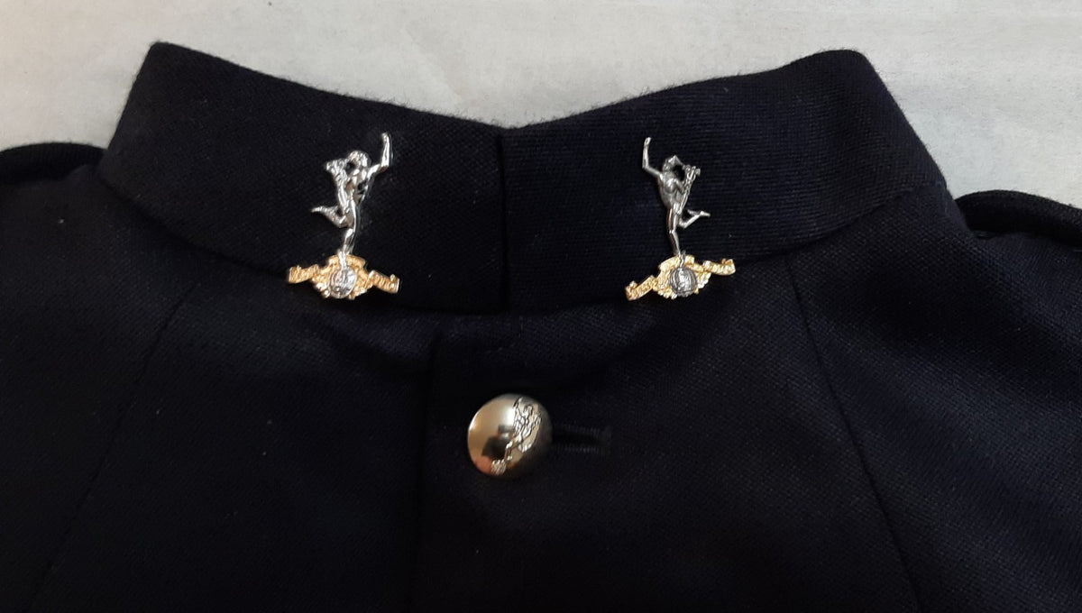British Army Royal Signals No1 Dress Jacket Blues Staff Sergeant Chevrons & Collar Badges 182/112cm