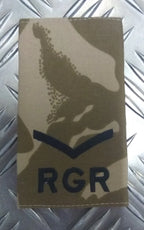 British Army Royal Gurkha Rifles Regiment DDP Desert Rank Slide Various