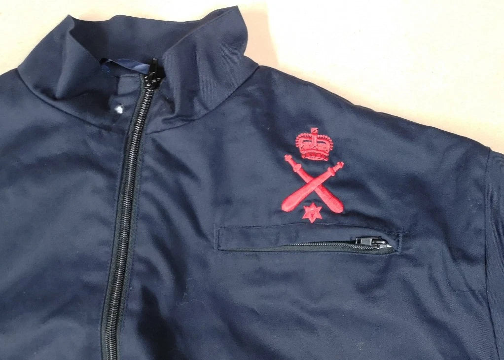 Retro PTI Tri Service Tracksuit Jacket Blue with Badges / Patches