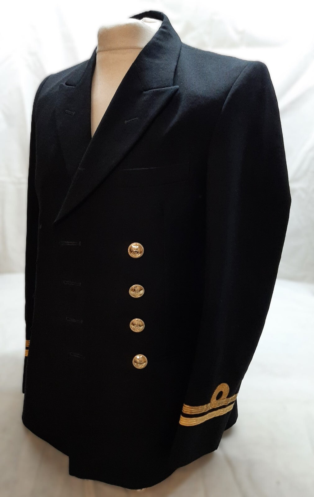 Royal Navy No1C Dress Jacket Diagonal Serge Lieutenant Cuff Curls Not All Buttons British Naval 92cm Regular
