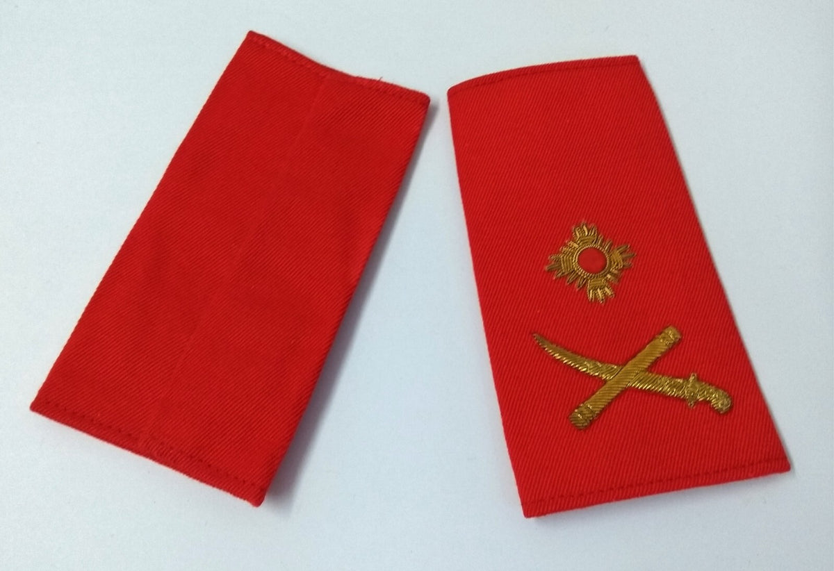 Botswana Defence Force BDF Major General Rank Shoulder Slides Gold Raised Insignia Epaulettes 1 Pair