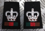 Royal Tank Regiment RTR Black Rank Slides Genuine British, Pairs