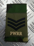 Genuine British Army PWRR Princess of Wales' Royal Regiment Rank Slide Assorted