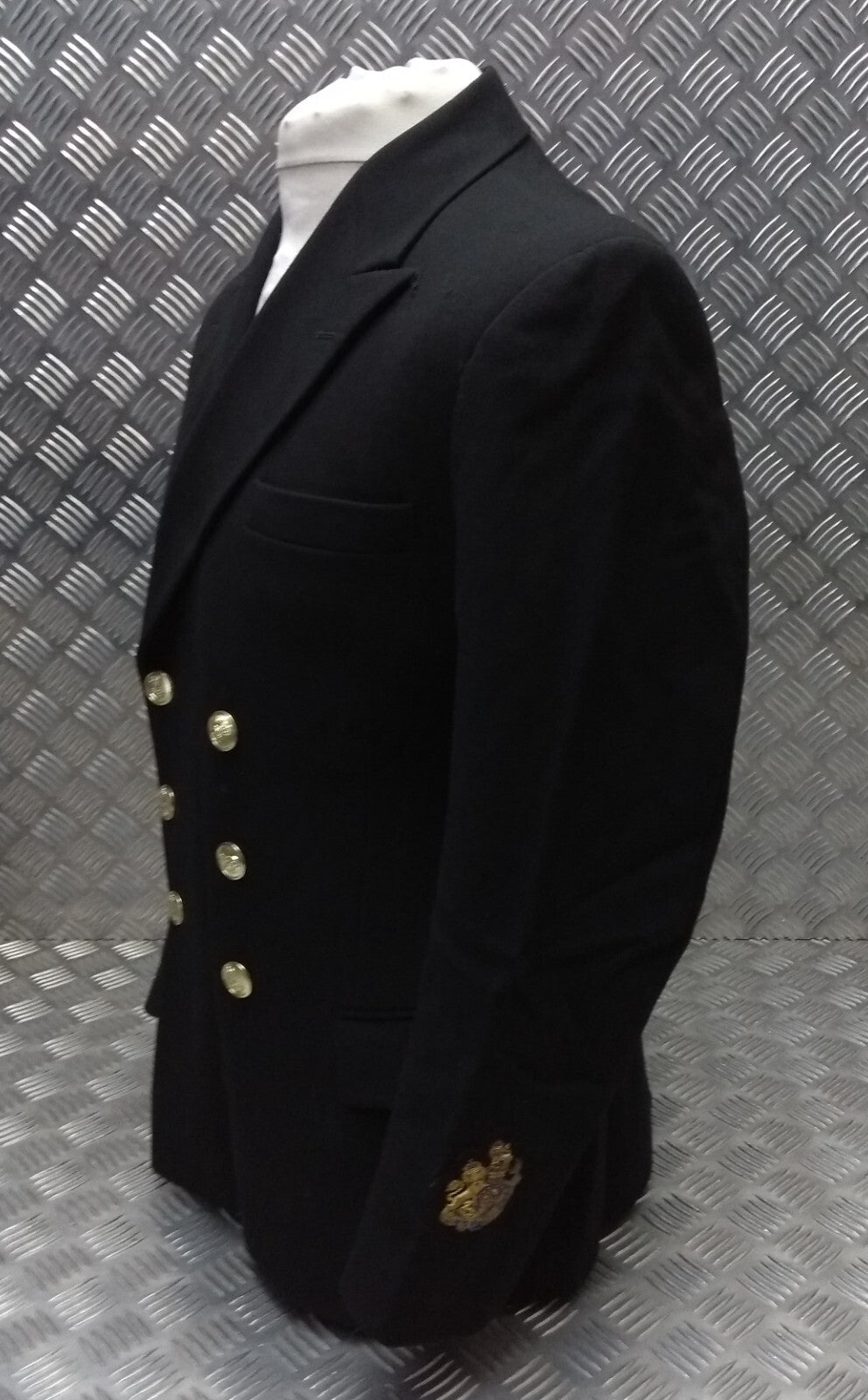 Royal Navy Warrant Officer Jacket 6 Gold Button Double Breasted Class 1 & 3 British Naval 41in Chest