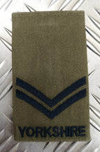Yorkshire Rank Slide Olive Drab Green Various Ranks Available