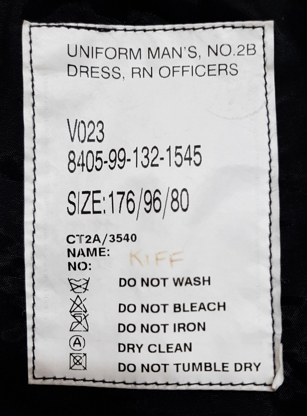 Royal Navy No2B Mess Dress Jacket Officers Fully Buttoned British Naval Mans 96cm Regular