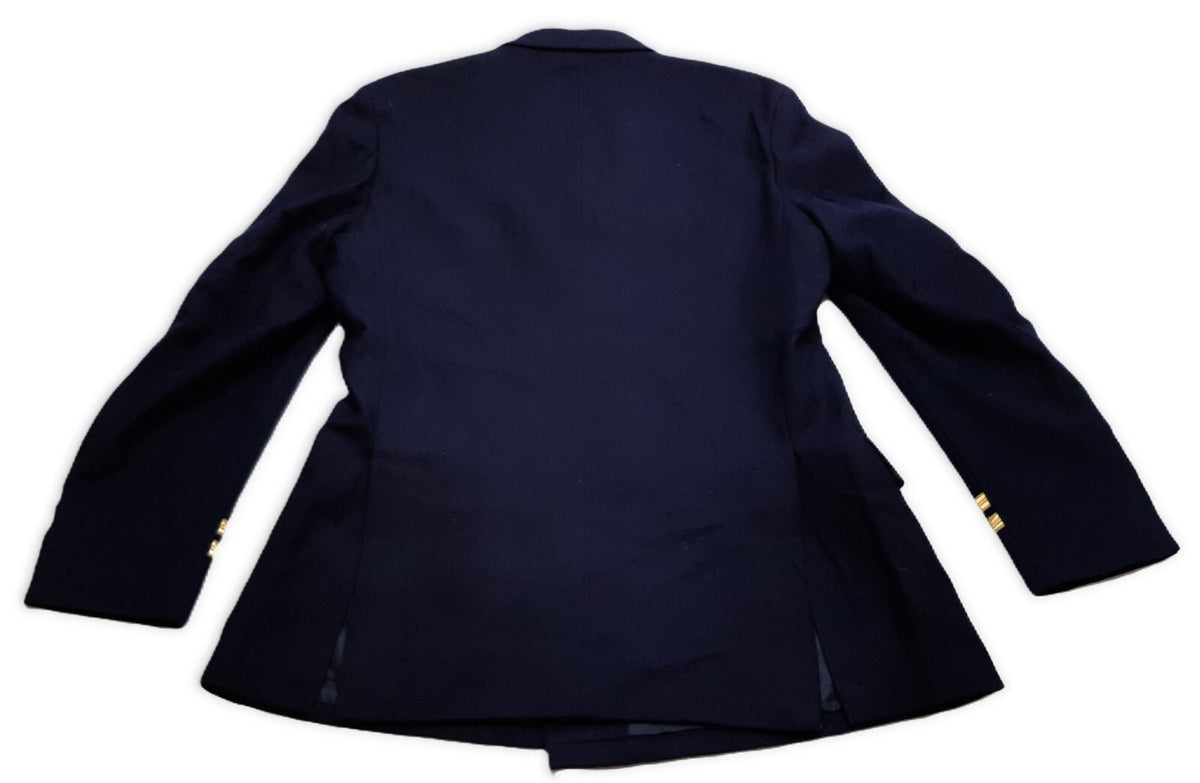 Royal Navy Officers Blue Jacket KHA 8 Royal Queen's Crown Buttons Lieutenant Cuff Curls 44in Chest