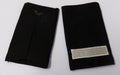 1 Bar Rank Slides Silver Bar on Black British Made Shoulder Sliders 1 Pair - NEW