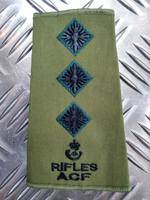 Green OD Rifles Rank Slide Various Ranks Genuine British Army Issue