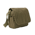 Canvas Shoulder Bag Mini Small Effects Haversack Assorted Colours