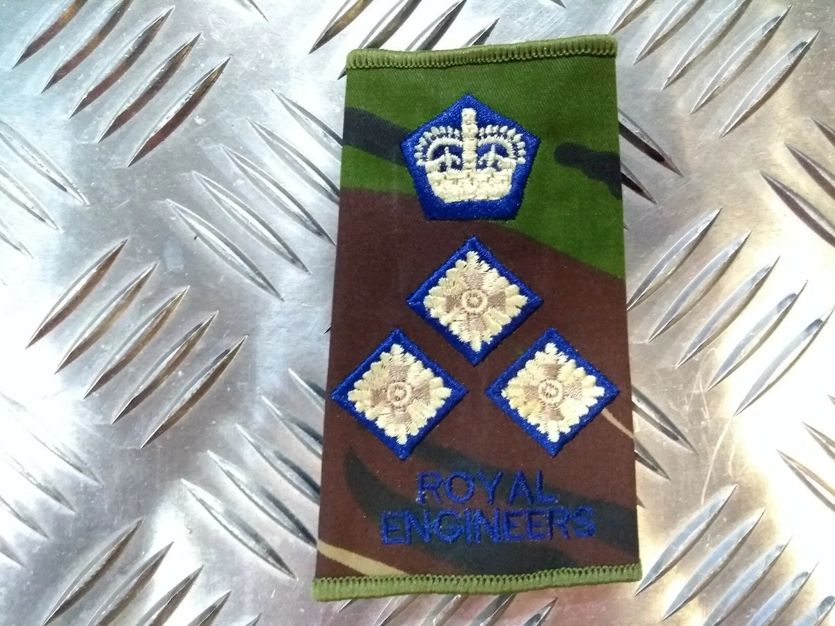 Genuine British Army Woodland DPM Camo Royal Engineers Rank Slides Assorted