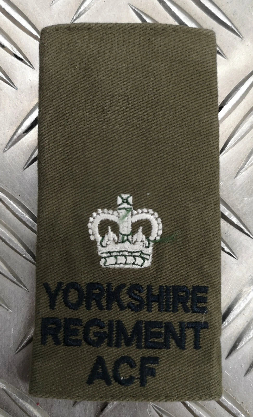 Genuine British Army Issue Green OD Yorkshire ACF Rank Slide Various Ranks