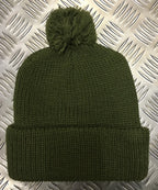 Knitted Retro Beanie Hat / Watch Cap / Ski hat with Pompom - All Colours