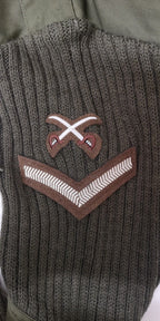 Green Crew Neck Pullover Commando Jumper with Sewn Badges British Army Issued