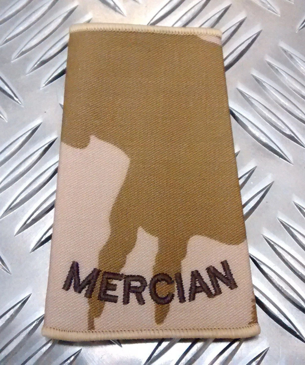 Genuine British Army Desert Camo Mercian Rank Slide Various Ranks