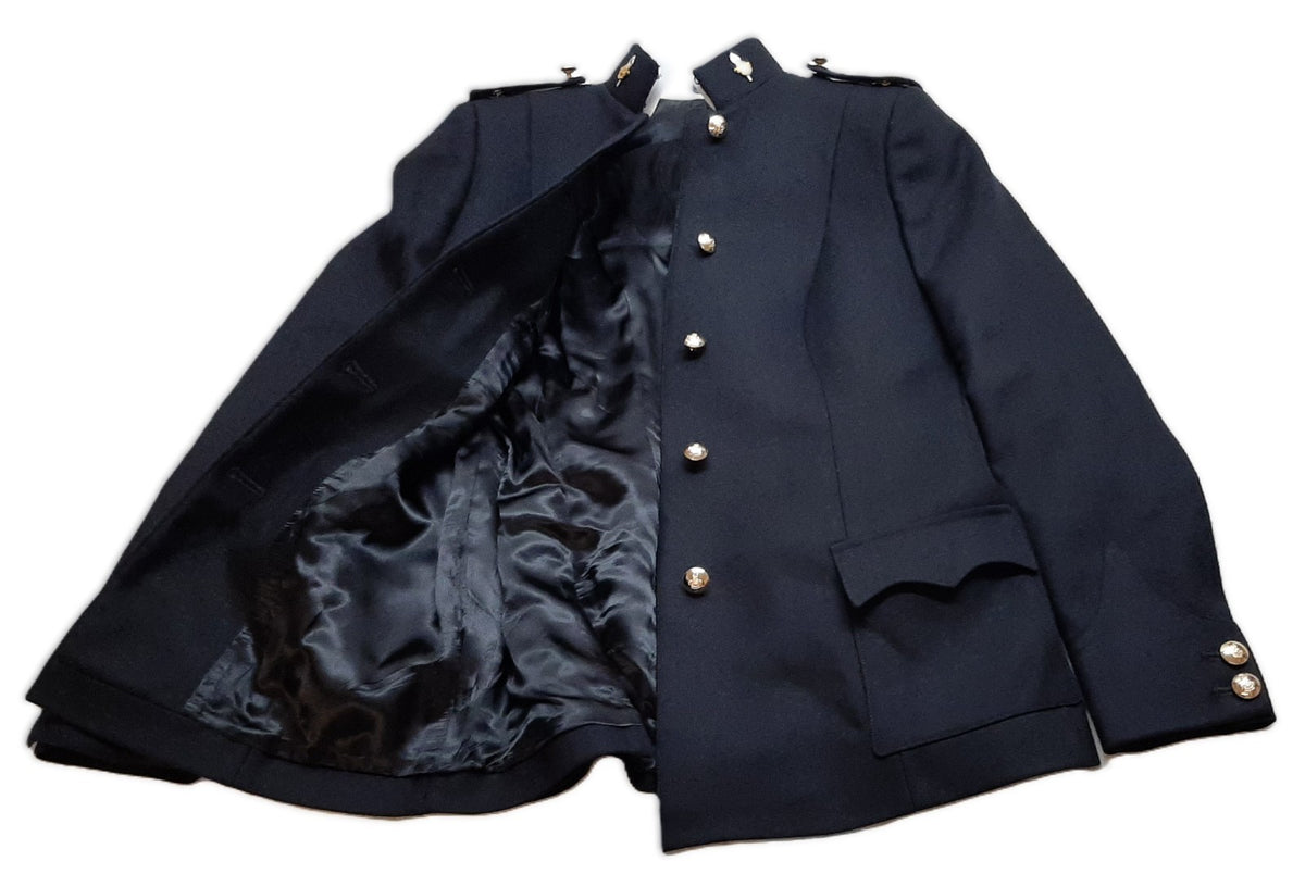 British Army No1 Dress Jacket Blues Female 2nd Lieutenant ETS Buttons Collar Badges & Shoulder Boards Unissued 38in