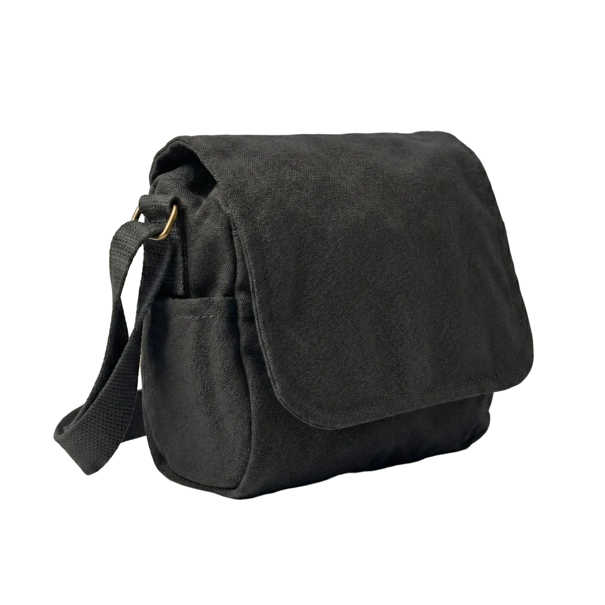 Canvas Shoulder Bag Mini Small Effects Haversack Assorted Colours