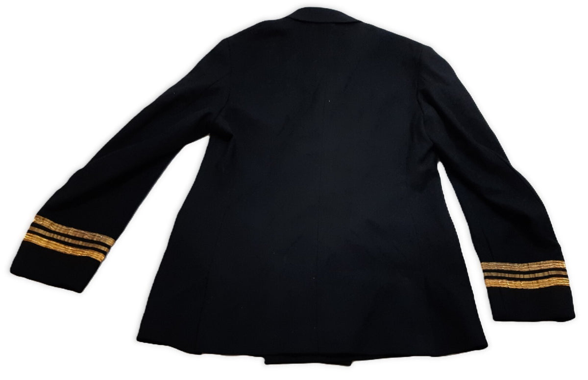 Royal Navy No1 Officers Dress Jacket Lieutenant Commander Rank Curls & Medal Bar British Naval 42in Chest